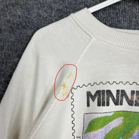 VINTAGE Minnesota Hummingbird Floral Wildlife Graphic Sweatshirt Men Size XLarge - Picture 4 of 8